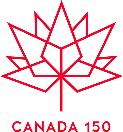For Canada's 150th year, customers can print this logo on their custom apparel order.