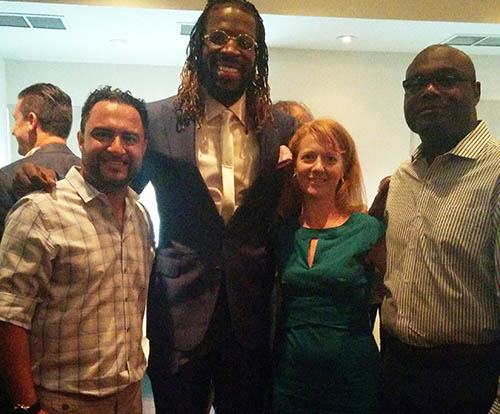 Entripy employees at the charity event of Demarre Carroll's Family Foundation.