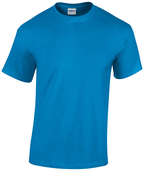 Blue Gildan custom t-shirt, a customer favourite for printing custom designs.