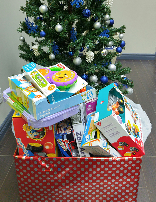 Charity Toys For Tots is the organization Entripy has collected toys for.
