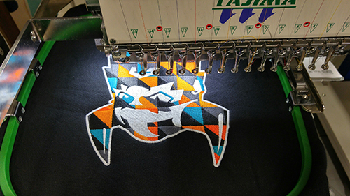 Entripy embroidered a high-stitch custom hoodie with approximate stitch count of 70,000.