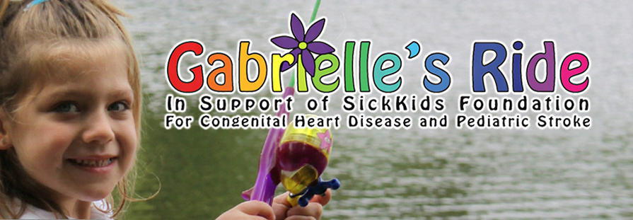 Gabrielle's ride a non-profit organization that funds for Sick Kids Hospital in research for Heart Disease and Pediatric stroke.