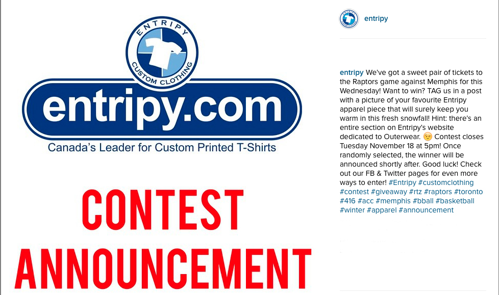 Online contests as incentives to engage with social media followers.
