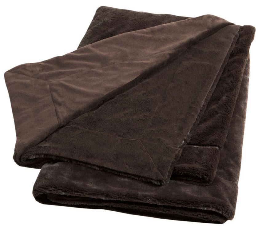 A throw blanket used for custom promo corporate gifts for clients.