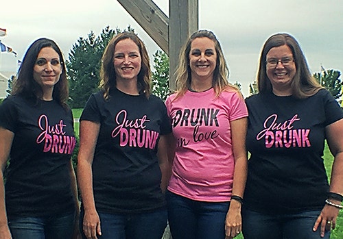 Bachelorette custom t-shirts for a group of girlfriends.