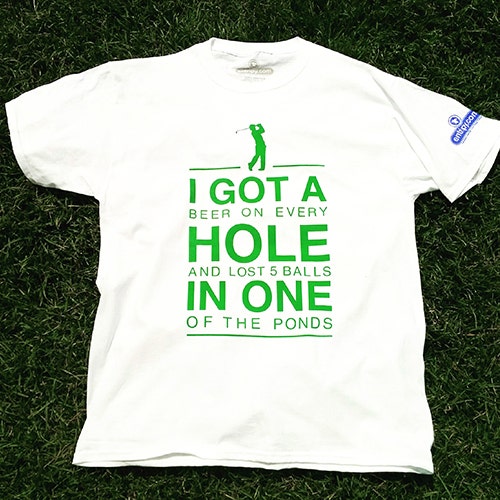 Custom t-shirt printed for giveaways with custom design.