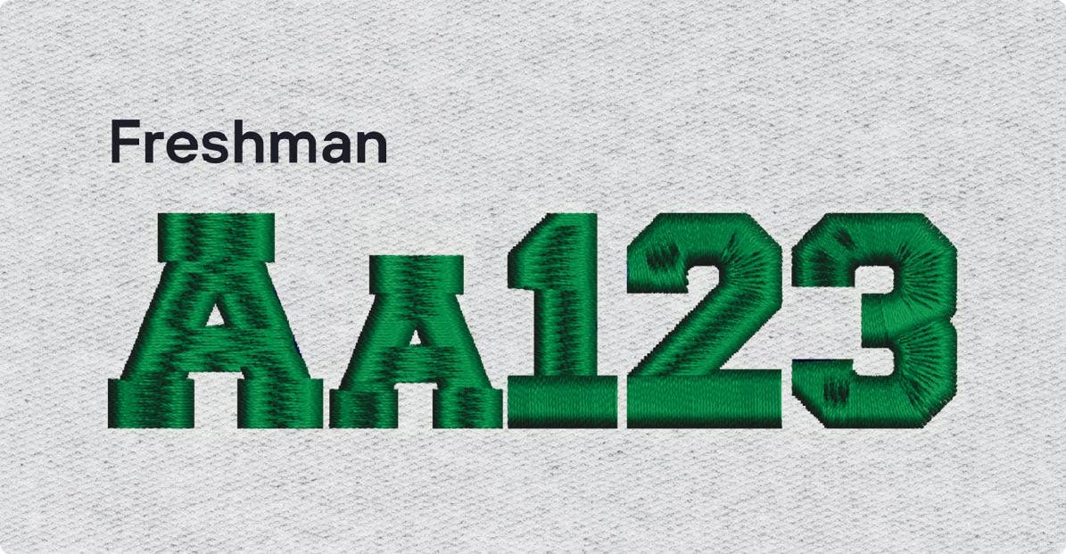 Stock Embroidery Fonts